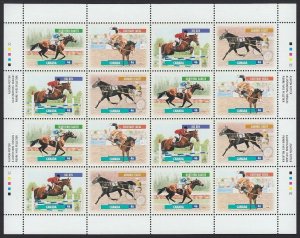 CANADIAN HORSES = full sheet of 16 stamps = CANADA 1999 #1794a