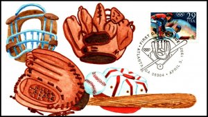 Scott 2619 29 Cents Baseball CW Ray Hand Painted FDC 5 Of 9