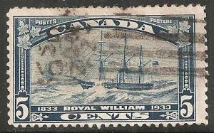 Canada 204 - Used - 5c Steamship Royal William (1933) (cv $4.60) (2)