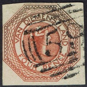 TASMANIA 1853 QV COURIER 4D STATE I USED  