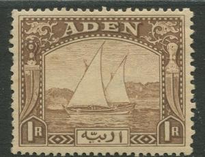 ADEN - Scott 9  - Dhows -1937 -  MH - Single 1r Stamp