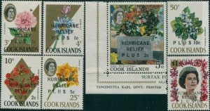 Cook Islands 1968 SG262-268 Flowers Hurricane Relief ovpt set MNH