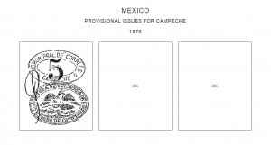  PRINTED MEXICO [CLASS.] 1856-1940 STAMP ALBUM PAGES (104 pages)