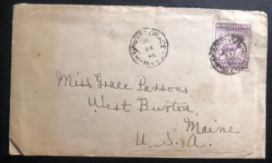 1946 Newfoundland cover To Burtsn ME USA