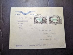 1935 British S Rhodesia Airmail First Flight Cover FFC Umtali to Beira E Africa