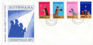 Botswana - 1971 Christmas FDC SG 285-288