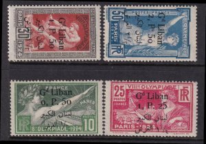 Lebanon 1924-1925 SC 45-48 LH Set 