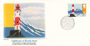 Great Britain 1985 FDC Sc #1108 22p Beachy Head Lighthouse Safety at Sea