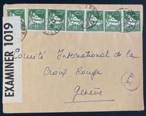 1943 Algeria Censored Cover To Red Cross In Geneva Switzerland