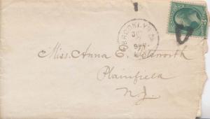 United States York Brooklyn V 1881 fancy V Cole Type Lv-3  1886-1947  3c Wash...