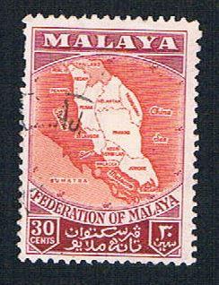 Malaya Federation 81 Used Map of federation (BP2262)