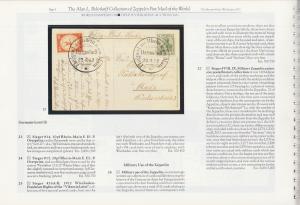 The Alan L. Belinkoff Collection of Zeppelin Post Mail of the World.