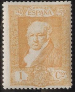 Spain 386 (mnh) 1c Francisco de Goya, yellow (1930)