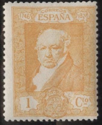 Spain 386 (mnh) 1c Francisco de Goya, yellow (1930)