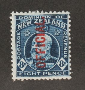 1916 New Zealand Sc# O49 official - Eight Pence. KEVII. MH Cv$20.00