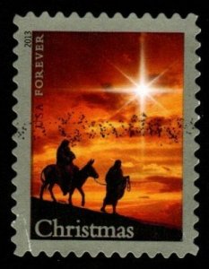 SC# 4813 - (46c) - Holy Family & Donkey, dated 2013, Used Single Off Paper