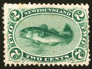 Newfoundland #24 1870 2c Codfish First Cents Issue Unused