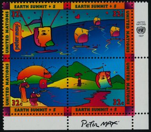 United Nations - New York 707a BR Block MNH Earth Summit, Ship