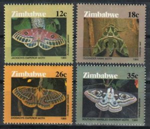 Zimbabwe Stamp 529-532  - Moths