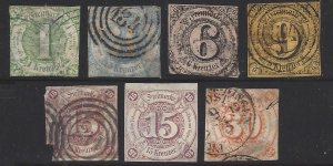 Thurn & Taxis - SC# 47 thru 52, Extra 51  VF CV $800