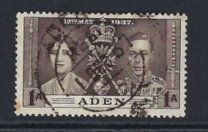 Aden Sc #13: Coronation of King George VI and Queen Elizabeth, 1937 Used