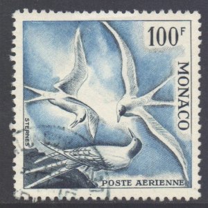 Monaco Scott C41 - SG508, 1955 Birds 100f Airmail used