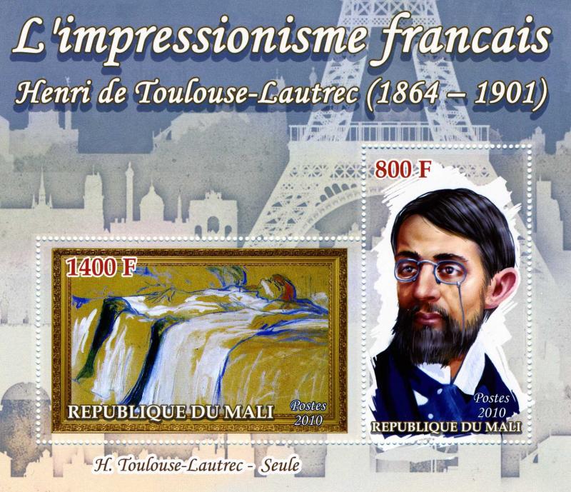 TOULOUSE LAUTREC Paintings s/s Perforated Mint (NH)