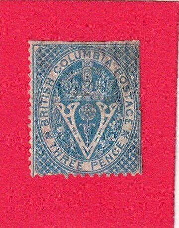 BRITISH COLUMBIA 7 USED, CANADA, CUT & REPAIRED
