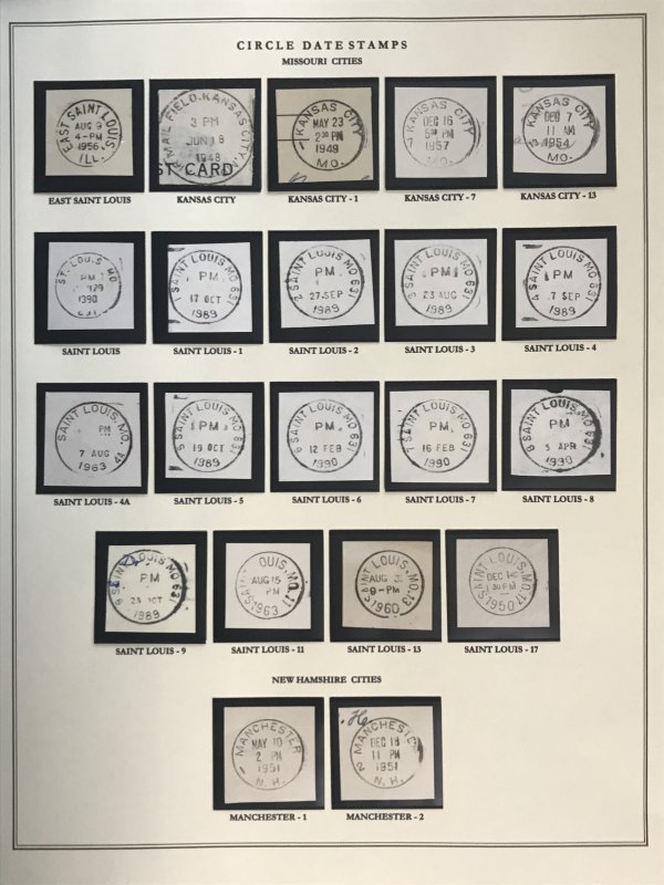 US Circular Date Stamp Collection (Odd/Boys/Girls/Double Town/Port/City/State)