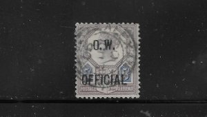 GREAT BRITAIN SCOTT #O47 (SG #O34)1901-02 O.W. OVERPRINT 5P (LILAC/ULTRA)-USED