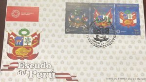 D)2021, PERU, FIRST DAY COVER, ISSUE, BICENTENARY OF INDEPENDENCE, NATIONAL