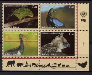 [Hip1739] United Nations 2011 : Birds Good set very fine MNH stamps