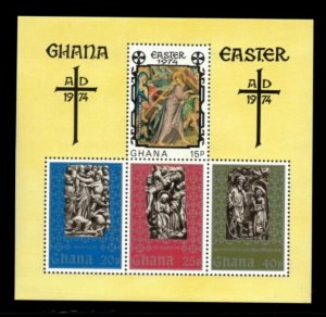 Ghana 1974 - Religion, Easter - Souvenir Stamp Sheet - Scott #520 - MNH