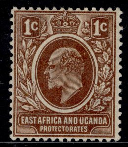 EAST AFRICA and UGANDA EDVII SG34, 1c brown, M MINT.