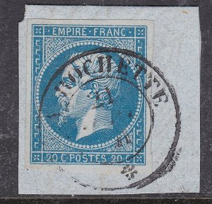 FRANCE^^^^1860 MAU#14 RARER SARDIGNA  cancel  LA ROCHETTE (2500Euros)@lar3810fr2