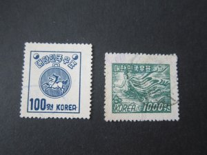 Korea 1952 Sc 188-9 FU