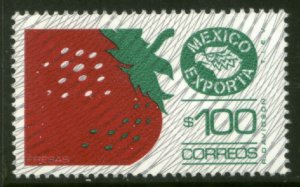 MEXICO Exporta 1134, $100P Strawberries Fosfo Paper 7 MINT, NH. VF.