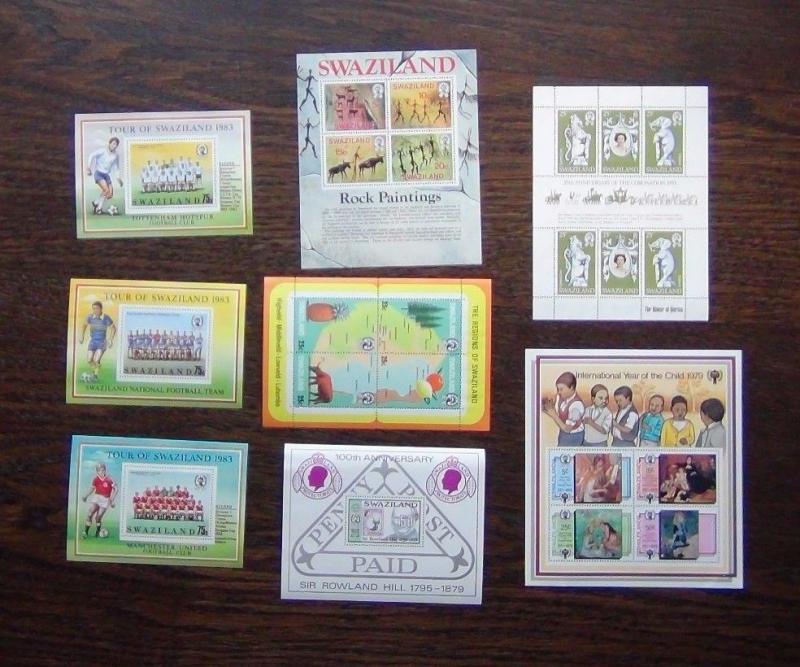 Swaziland 1977 1983 Tableaux Football Cartes CIJ Coronation R Colline M/S MNH