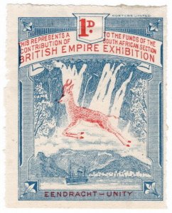 (I.B) South Africa Cinderella : British Empire Exhibition Fund 1d