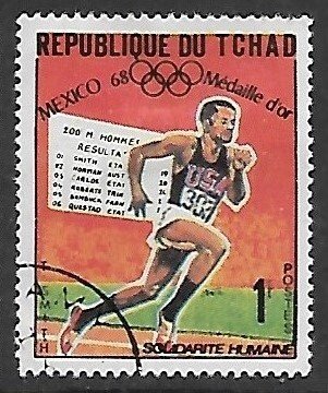 Chad # 199 - Golden Medal, 100m. Run - used.....{KlGr}