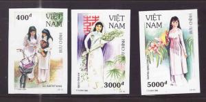 United Viet Nam Scott 2597-2599 MNH** Imperforate set