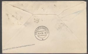 Brazil 1936 Hindenburg Zeppelin Mi10A Flown Registered Cover Beuerle Esta 112501