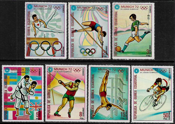 Equatorial Guinea Michel #108-14 MNH Set - 1972 Munich Olympics