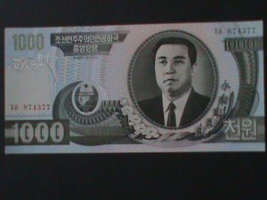 ​KOREA-2002-KIM II SUNG-$1000 WON-UN CIRCULATED-VERY FINE-RARE-#43