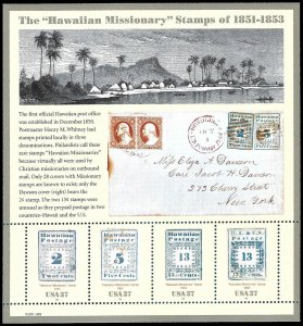 PCBstamps   US #3694 S. Sheet $1.48(4x37c)Hawaiian Missionary, MNH, (6)