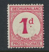 Bechuanaland Postage Due SG D5 thicker d  Mounted Mint