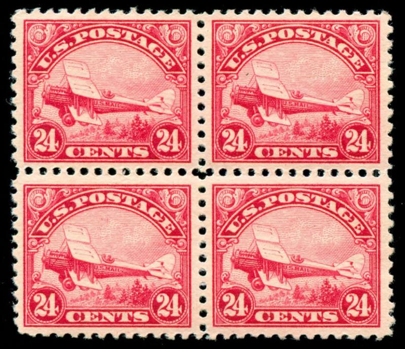 momen: US Stamps #C6 Block of 4 Mint OG 3NH/1LH XF