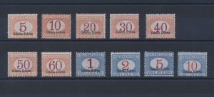 1920-26 Eritrea - Postage due of Italy overprintte Colonia Eritrea, n . 14/24 -