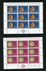 Yugoslavia 1289-1290 King Matthias Europa Stamp Sheets MNH 1976