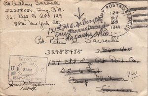 United States A.P.O.'s Soldier's Free Mail 1944 U.S. Army Postal Service, A.P...